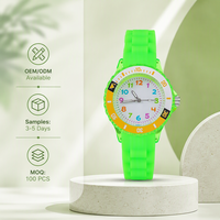 Montres à quartz de luxe en alliage pour enfants, style décontracté, bracelet en silicone coloré, pour garçons et filles, verre 20 mm, pour étudiants et sportifs, vente en gros