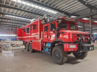 Camion de sauvetage tout-terrain FAW spécial incendie avec treuil, grue et générateur, camion de commandement de sauvetage tout-terrain robuste Jiefang