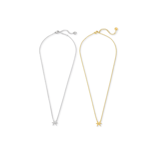 Collana con Ciondolo Pesci in Acciaio Inossidabile 46058, Charm a Stella Oro e Argento, Gioielli alla Moda - Product Image 2