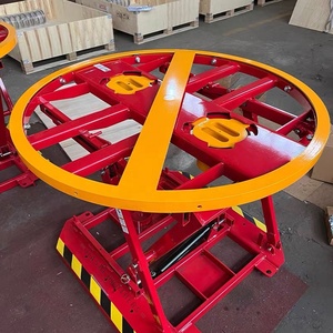 Plateforme de travail mobile à levage automatique par ressort, plateau circulaire fixe et rotatif, capacité 2 tonnes - Product Image 2