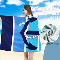 Serviette de plage en microfibre - Impression numérique vibrante, sans sable, séchage rapide, utilisation piscine/voyage/yoga, vente en gros et OEM