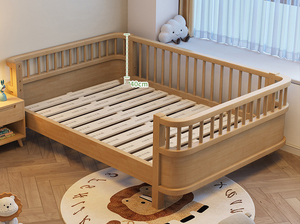 <span class=keywords><strong>Letto</strong></span> <span class=keywords><strong>singolo</strong></span> moderno in legno massello per bambine, con recinzione a tre lati, sponda di protezione per bambini, <span class=keywords><strong>letto</strong></span> ampio e allargato per camera da <span class=keywords><strong>letto</strong></span> - Product Image 6