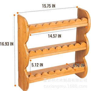 <b>Wall</b>-mounted Wooden Shelf Solid Wood Three-tier <b>Storage</b> Rack <b>Hanging</b> <b>Wall</b> Organizer For Home Decor - Product Image 4