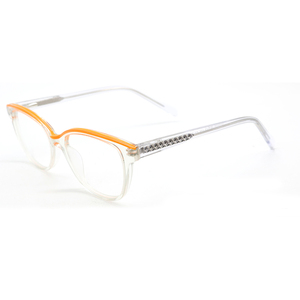 Medico ottico <span class=keywords><strong>nome</strong></span> di marca due colori acetato trasparente bambini occhiali - Product Image 3