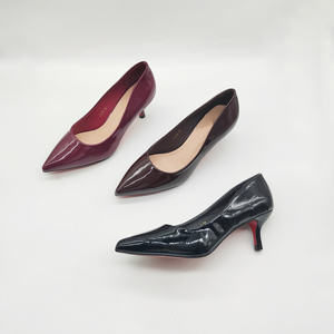 <strong>Women's</strong> Comfortable Single Shoes Pointed Solid Color Temperament <strong>Pumps</strong> Ladies Simple High Heels for Work - Product Image 2
