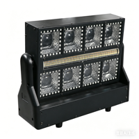 Nouvelle conception de projecteur à effets stroboscopiques à matrice LED RGBW 260W avec contrôle DMX512 et CRI 95 pour DJ, discothèque, fête, concert