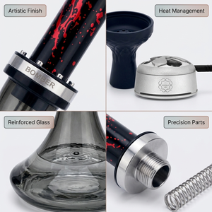 Ensemble complet de chicha de haute qualité avec accessoires en acier inoxydable pour bar, chicha avec bol en silicone - Product Image 4