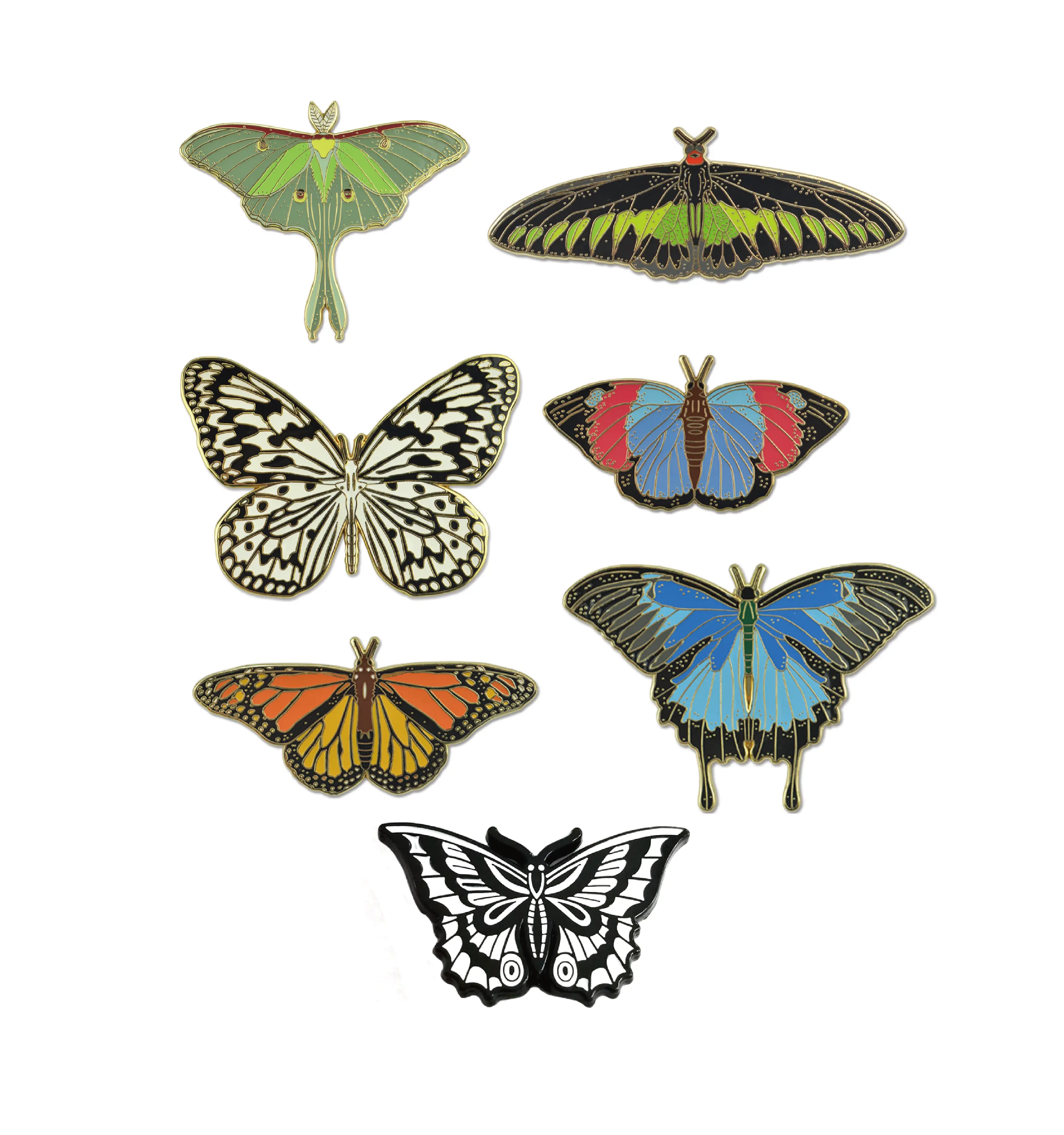 Customized Manufacturer Metal Crafts Custom Pin Badge Custom Insect Butterfly Soft Hard Enamel Lapel Pin