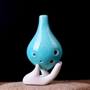 Ocarina en céramique à 6 trous, tonalité C, instrument de musique folklorique traditionnel, accessoires de pratique musicale - Product Image 4