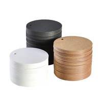 En stock : Étiquettes rondes en carton blanc et noir ; Étiquettes vierges pour magasins de vêtements ; Cartes de certification personnalisées