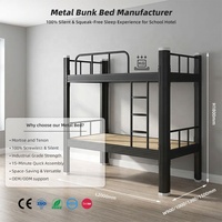 Chambre Queen en Fer et Acier Escaliers bon Marché Garçon Double Maison en Métal pour Fille Adolescents Enfants Adultes Lit Superposé avec Gigogne et Rangement