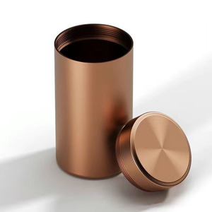 Высококачественная портативная канистра из алюминиевого сплава, небольшой металлический ящик для хранения для кухни, герметичный контейнер для травяных продуктов для чая, чая, настоев - Product Image 1