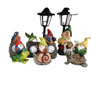 Gnome de jardin montant sur une grenouille, gnome de jardin montant sur une escargot, gnome de jardin montant sur une tortue - Product Image 1