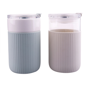 Muestra Gratis: Taza de Viaje de Cerámica/Porcelana de 450 ml con Funda de Silicona, Aislada, a Prueba de Fugas, Apta <span class=keywords><strong>para</strong></span> <span class=keywords><strong>Microondas</strong></span> y Lavavajillas, con <span class=keywords><strong>Tapa</strong></span> Incluida - Product Image 3