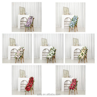 Composition florale longue sur table en tissus mélangés personnalisés, faite à la main, imperméable, toucher naturel, pour la remise des diplômes, la fête des mères, le Nouvel An