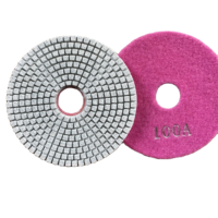 Tampons de polissage en éponge diamantée de qualité supérieure de 4 pouces et 5 pouces pour le marbre, le granit, la pierre, le béton OEM
