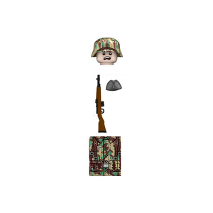 Militaire WW2 soldats allemands figurines blocs de construction Camouflage armée infanterie officier chapeau casque armes briques jouets pour enfants - Product Image 4