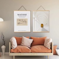 Cadre magnétique pour affiches en MDF couleur bois – Aimants pour murs, impressions, toiles, œuvres d'art, peintures