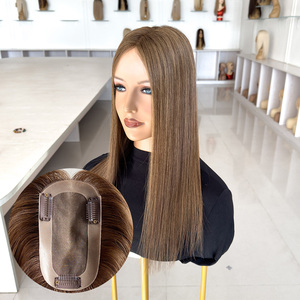 Topper capillaire populaire pour femmes 3x5.5 Mono Topper, extensions de cheveux naturels à clips pour femmes souffrant de cheveux clairsemés ou de calvitie # SBB - Product Image 6