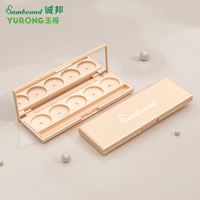 Conteneur vide de luxe pour maquillage, 5 compartiments, en matériau PCR personnalisé, compact pour fard à paupières 26 mm