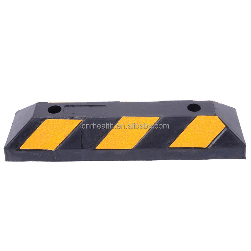 550mm/1650MM Heavy Duty Yellow & Black Stripe Flexible Reflective Car Rubber Curb Block Parking Wheel Stop