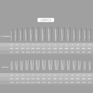 ZHI JIA Profesional, 240 <span class=keywords><strong>Moldes</strong></span> Ovalados para Uñas, Puntas de Uñas de Doble Forma para Extensión Rápida de Poly Gel - Product Image 4