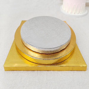 4/6/8/10/12/14 Zoll 13mm dickes rundes Quadrat <span class=keywords><strong>Gold</strong></span> Silber Bodenplatte Kuchen Trommel Dessert Backen Displays Tablett Papier Kuchen brett - Product Image 1
