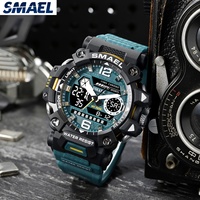 Nouveautés Montre connectée SMAEL 8072 étanche 50M, alarme, lumineuse, date automatique, montre sport numérique pour homme