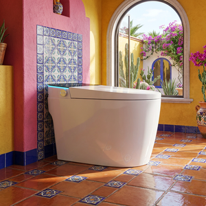 WC intelligent de luxe avec chasse automatique, affichage LED et siège de bidet chauffant pour hôtel - Product Image 2