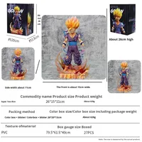 Figuras de Acción de PVC de Goku de Dragon Ball con Luz, Estatuas con Efecto de Daño de Batalla, Postura de Combate, Adornos Decorativos