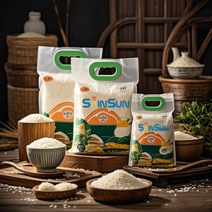 Sac Brique en Plastique à Impression Personnalisée pour Grains et Riz, 1Kg, 2Kg, 5Kg, 10Kg, avec Poignée, Emballage Sous Vide - Product Image 1