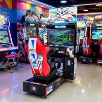 Machine de jeu d'arcade de course à monnayeur avec écran LCD HD 32 pouces, personnalisable, prise universelle, simulateur de course d'intérieur pour divertissement familial