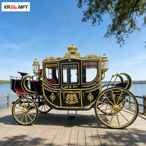 Carruaje de Caballos Eléctrico de Lujo Europeo de 4 Ruedas para Bodas con 4-6 Asientos - Product Image 1