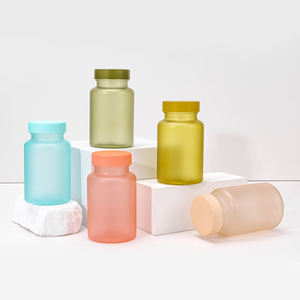 Bouteille en PET mat de 120 ml de qualité alimentaire avec bouchon à vis pour capsules, comprimés de calcium, vitamines, bonbons, poudre, gommes - Product Image 3