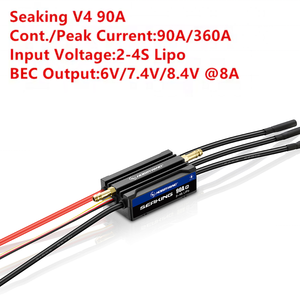 ESC Brushless <span class=keywords><strong>Hobbywing</strong></span> SEAK1NG V4 <span class=keywords><strong>30A</strong></span> / 60A / 90A / 120A / 160A étanche IP67 avec BEC programmable pour bateau de pêche RC - Product Image 4