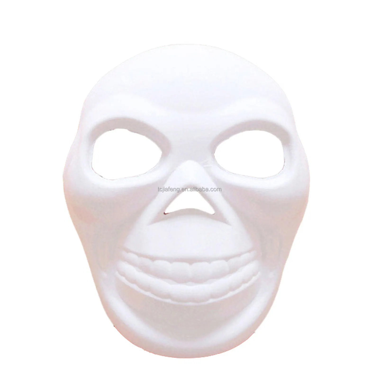 Artecho Diy Biologisch Afbreekbaar Papier Wit Halloween Spookhoofd Volledig Gezicht Masker Ambachtelijke Papier Witte Feestmaskers