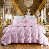Hôtel de luxe et maison couette douce rose couette duvet de canard d'oie plissé couette