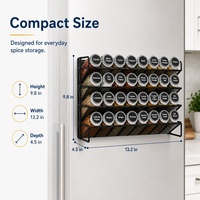 Étagère à épices murale magnétique en métal moderne à 4 niveaux avec rangement pour condiments et bouteilles