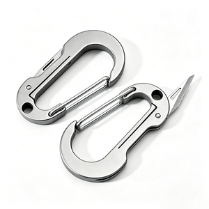 Couteau porte-clés mousqueton en alliage de titane, mini-couteau de poche EDC portable pour déballer les colis et le transport quotidien en extérieur - Product Image 1