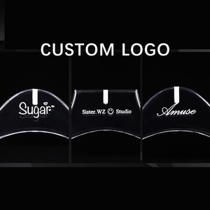 Alta qualità chiara plastica acrilica di <span class=keywords><strong>lusso</strong></span> appendiabiti personalizzati per l'installazione di cappotti a livello singolo con Logo uso bagno guardaroba - Product Image 2