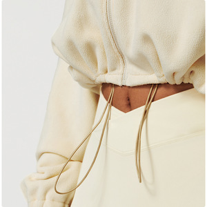 Manteaux décontractés pour femmes avec logo personnalisé, col ample, vêtements pour femmes, couleur unie, chauds, sweats <span class=keywords><strong>à</strong></span> <span class=keywords><strong>capuche</strong></span> modestes pour femmes - Product Image 6