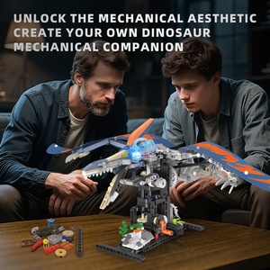 586 pièces engrenage mécanique ptérosaure blocs de construction modèle bricolage bionique <span class=keywords><strong>Cyborg</strong></span> dinosaure briques tringlerie Kit de Construction avec lumières - Product Image 5