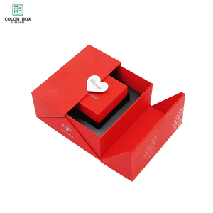 Caja de Regalo para Joyería con Diseño de Rosa LOVE, Doble Puerta, 16 Piezas, Color Personalizado, Logotipo con Estampado UV/en Caliente, Cartón Reciclable, Marca Gigo - Product Image 4