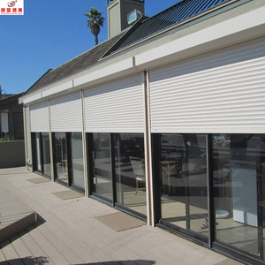 Chất Lượng Cao Hiện Đại Bão Điện Rèm Cửa Sổ Được Xây Dựng Trong Động Cơ Kéo Lực Lượng Cán Màn Trập Cho Nhà Để Xe Bên Ngoài Cửa - Product Image 3
