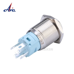 Điện Logo phẳng 16 Mét chiếu sáng không thấm nước điện 5 pin cơ khí kim loại LED momentary <span class=keywords><strong>push</strong></span> <span class=keywords><strong>button</strong></span> chuyển - Product Image 2