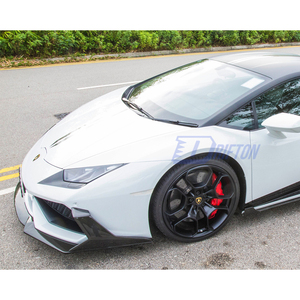 Alerón delantero de fibra de carbono seca estilo DM con divisores laterales para Lamborghini Huracan LP610 2014-2017 - Product Image 3