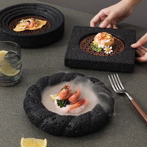 예술적인 행성 그릇 화산석 스타일 그릇 및 접시 돌 스타일 분자 요리 구형 달 그릇 호텔용 - Product Image 3