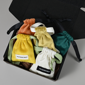 Empaque de Joyería Personalizado con Etiqueta, Bolsa Pequeña de Terciopelo Ecológica de 7*8cm, con Cordón, para Regalo de Lujo - Product Image 4