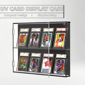 Vitrine acrylique moderne pour cartes de baseball avec protection UV, cadre de cartes sportives, porte magnétique, boîte à cartes à collectionner à <span class=keywords><strong>vue</strong></span> dégagée, style à tirer - Product Image 3