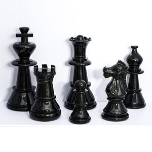 Ornements créatifs <span class=keywords><strong>de</strong></span> pièces d'échecs (Roi, <span class=keywords><strong>Reine</strong></span>) <span class=keywords><strong>de</strong></span> style européen, en plastique renforcé <span class=keywords><strong>de</strong></span> fibre <span class=keywords><strong>de</strong></span> verre, faits à <span class=keywords><strong>la</strong></span> main, accessoires <span class=keywords><strong>de</strong></span> photographie, pour vitrine KTV - Product Image 1